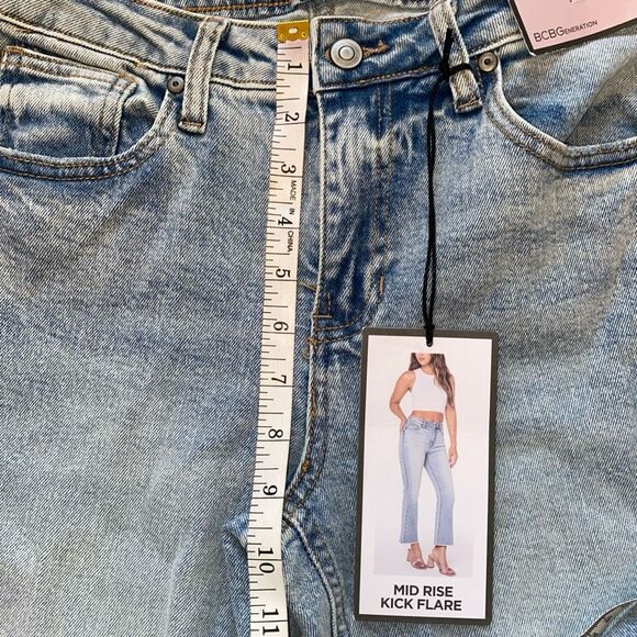 BCBGeneration Sky Blue Ankle Jeans Size 5/27 Mid Rise Kick Flare - Picture 12 of 12